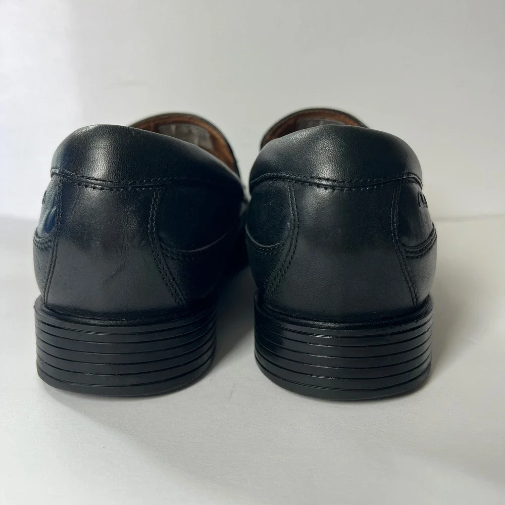 Clarks Mens Black Leather Slip On Loafers Dress Shoes Comfort Size‎ 11.5 US